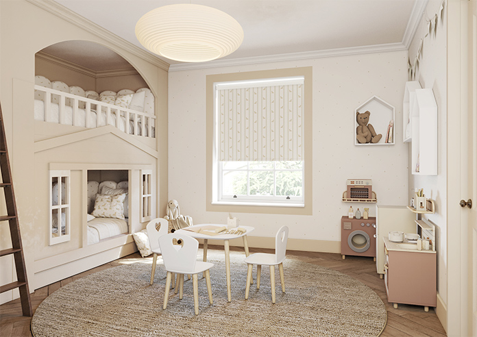 Dasching About, Sausage Stripe Biscuit - Roller Blind - Image 7